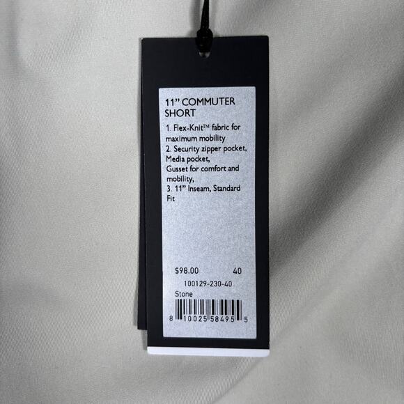 Rhone Commuter 11” Short Stone Size 40 NWT - Picture 7 of 9